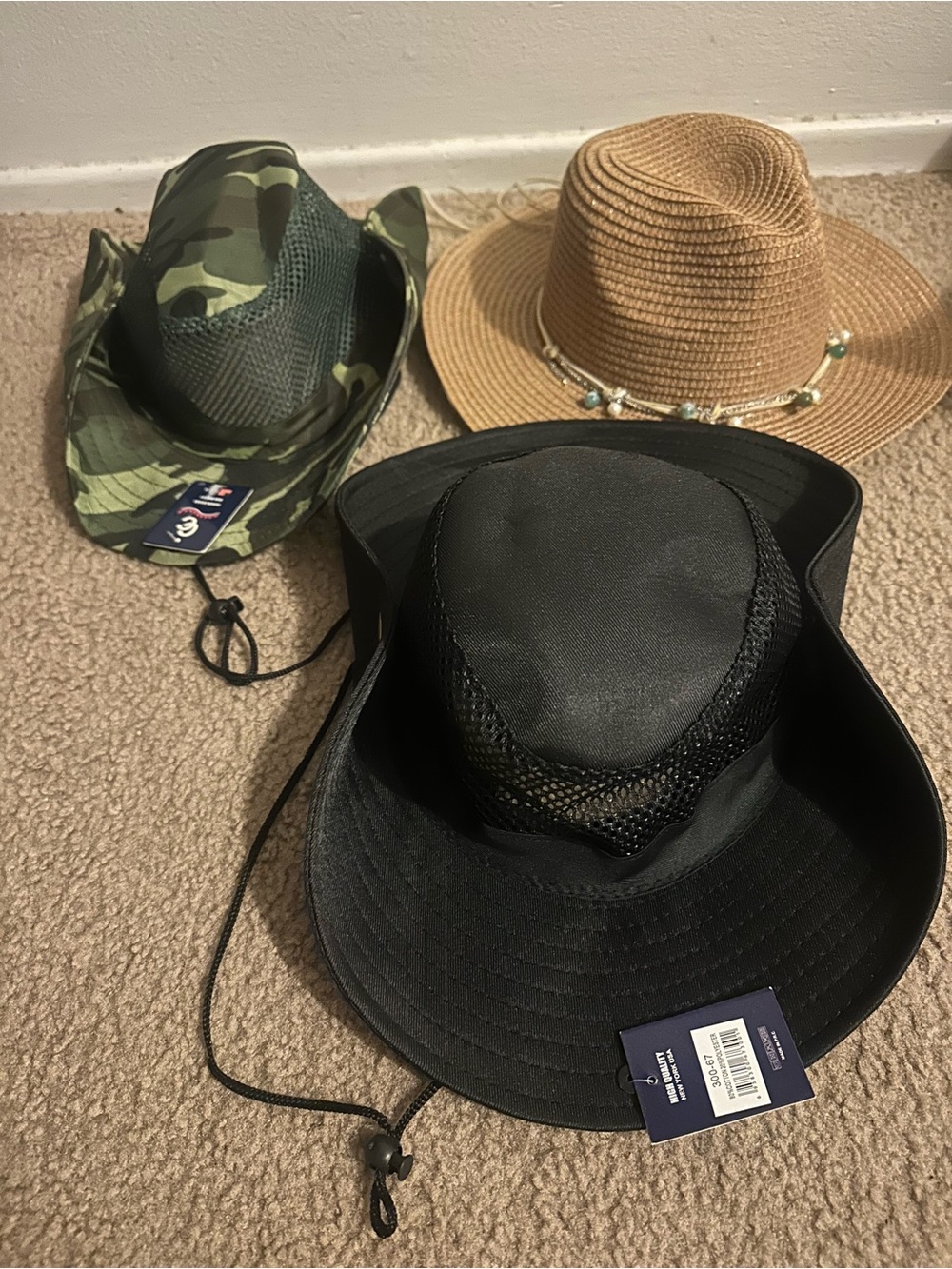 Unbranded Black Mesh Boonie Hat - Lightweight Sun Protection